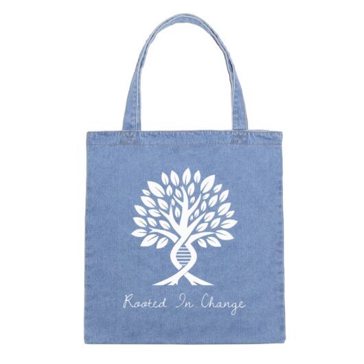 Rooted In Change Denim Tote Bag
