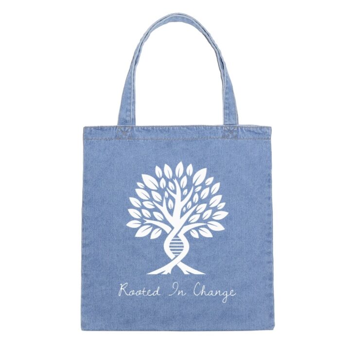Rooted In Change Denim Tote Bag